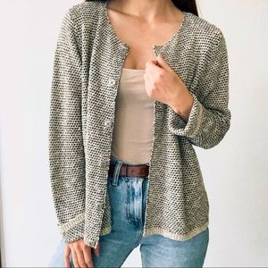 Eileen FISHER Women's Black and White Sweater